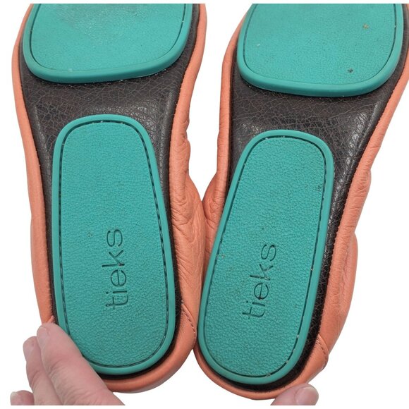 Women's - Tieks Peach Leather Ballet Flats, Size 9 - Picture 7 of 8